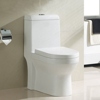 KD-03GPB Inodoro Redondo de Cerámica Chapado en Oro Económico con Tapa, Sanitario de Una Pieza Dorado de Chaozhou