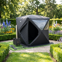 Tente de sauna thermique pour la pêche sur glace Warmfire, en Oxford 600D, triple couche, imperméable, thermique, une chambre, montage rapide et automatique