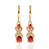 CLASSIQUE laiton Zircon boucles d'oreilles goutte boucles d'oreilles bijoux fins boucle d'oreille pour les femmes rose fête bijoux cuivre pour les femmes