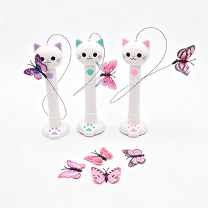 Varita de Juguete para Gatos con Plumas, Autoentretenimiento con Varita Estimulante, con un Elemento Oscilante y Disco Giratorio para Gatitos - Product Image 5