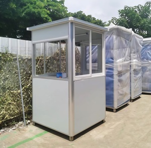 Cabine de sécurité préfabriquée en panneaux sandwich, durable, en kit, pour extérieur, pour parking et chantier de construction - Product Image 2