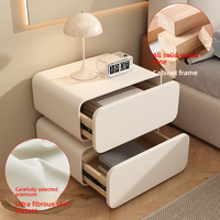 Table de chevet moderne intelligente avec miroir et éclairage LED multifonctionnel, en bois, pour chambre à coucher et appartement