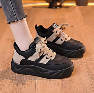 Nuevas Zapatillas Deportivas Casuales de Mujer 2026 de Cuero Genuino con Plataforma Gruesa y Forro Polar, Modelo Explosions Star Board - Product Image 2