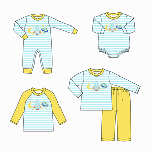 Conjuntos de Ropa para Niño Pequeño con Estampado de Universo Personalizado, Camisa para Niño, Pelele para Bebé, Venta al por Mayor, Ropa para Niños a Juego - Product Image 2
