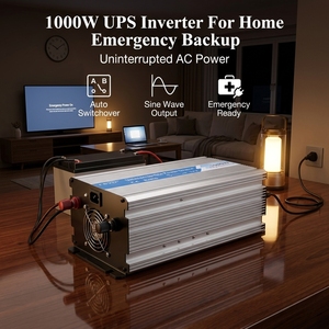 LEYU OPIP-1000C <span class=keywords><strong>Onduleur</strong></span> à onde sinusoïdale pure <span class=keywords><strong>1000</strong></span> Watts avec fonction <span class=keywords><strong>UPS</strong></span>, convertisseur CA 12 V vers 220 V, affichage numérique, pour situations d'urgence - Product Image 1