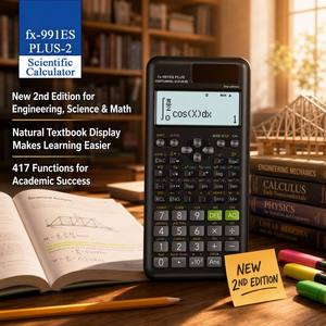 <span class=keywords><strong>Calculadora</strong></span> Científica Fx-991ES PLUS-2, 991ES PLUS 2.ª Edición, Matriz, Vector, Número Complejo, Solución de Ecuaciones, Integral, Diferencial - Product Image 1
