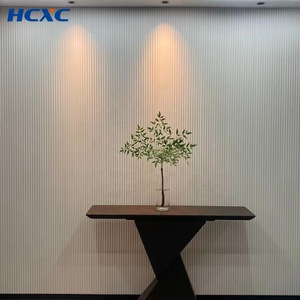 Panneau mural intérieur en composite bois-plastique (WPC) style décoration moderne, revêtement mural rainuré en PVC pour intérieur - Product Image 4