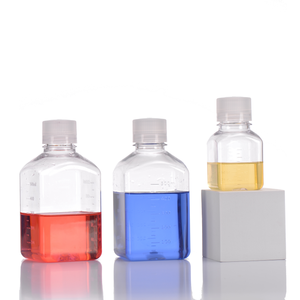 Botella <span class=keywords><strong>de</strong></span> medios <span class=keywords><strong>de</strong></span> plástico estéril cuadrada transparente 30ml 60ml 75ml 125ml 250ml 500ml PET PETG botella <span class=keywords><strong>de</strong></span> reactivo <span class=keywords><strong>de</strong></span> <span class=keywords><strong>cultivo</strong></span> <span class=keywords><strong>de</strong></span> células sanguíneas - Product Image 2