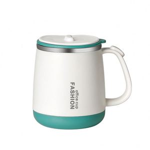 Mug à café élégant en acier inoxydable 304 de haute qualité pour femmes, tasse à eau de bureau, tasse à thé exquise avec couvercle et cuillère pour un usage quotidien - Product Image 4