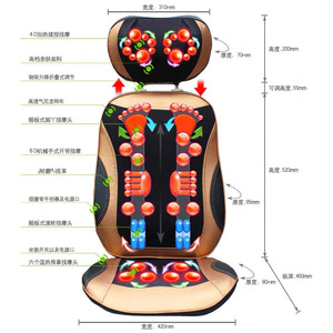 Massage Cushion Full Body Neck Back Hip Waist Legs Acupressure Kneading Tapping USB Rechargeable Home Use - Product Image 2