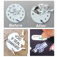 Étiquette autocollante personnalisée en PET destructible, imperméable, anti-effraction, pour bocaux alimentaires, étiquette fragile en papier
