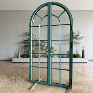 Porte Scorrevoli Orizzontali in Stile Francese Vintage Personalizzate, Design ad Arco Francese, Insonorizzate, in Lega di Alluminio, Set Completo, Garanzia 5 Anni - Product Image 5