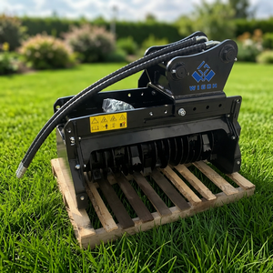 WIGON Skid Steer Forestry <b>Mulcher</b> Wood Chipper with Motor & Gearbox Alloy Steel Excavator Compatible - Product Image 1