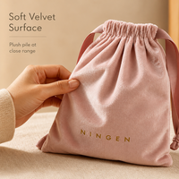 Sac à poussière en velours avec impression de logo personnalisé, pochette à cordon pour chaussures, sacs à main, bijoux, vente en gros