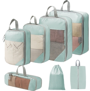 Juego de 7 Bolsas de Almacenamiento para Viaje, Cubos de Compresión para Empacar, Organizador de Equipaje, Cubos de Empaque para Viajar - Product Image 2