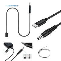 USB tipo C a DC 5,5X2,1mm macho y hembra DC Power PD Cable de carga