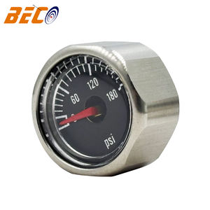 เกจวัดแรงดันขนาดเล็ก 1 นิ้ว 20 มม. 0-180PSI สำหรับปั๊มน้ำ ปั๊มลม ปืนเพ้นท์บอล อะแดปเตอร์เติม CO2 - Product Image 3