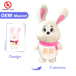 Kinqee Customized Plush Mascot Cosplay Clothing Inflatable Bunny Custom Animal Panda <strong>Rabbit</strong> Bear Walking Mascot <strong>Costume</strong> - Product Image 1