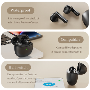 Ecouteurs intra-auriculaires sans fil Double micros Suppression du bruit HiFi Stereo Music LED Waterproof Gaming Earphones Bluetooth HiFi Stereo Music - Product Image 4