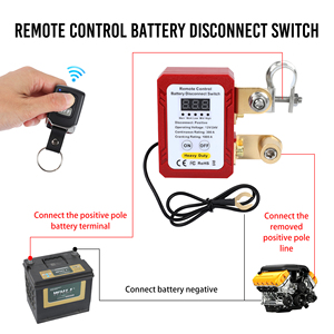 Interruttore di Disconnessione <span class=keywords><strong>Batteria</strong></span> con Display LED, Telecomando Wireless 12V 300A, Interruttore di Spegnimento <span class=keywords><strong>Batteria</strong></span> con Relè e Telecomandi - Product Image 4