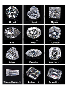 <span class=keywords><strong>Prix</strong></span> de gros blanc couleur asscher coupe moissanite pour la fabrication de bijoux - Product Image 3