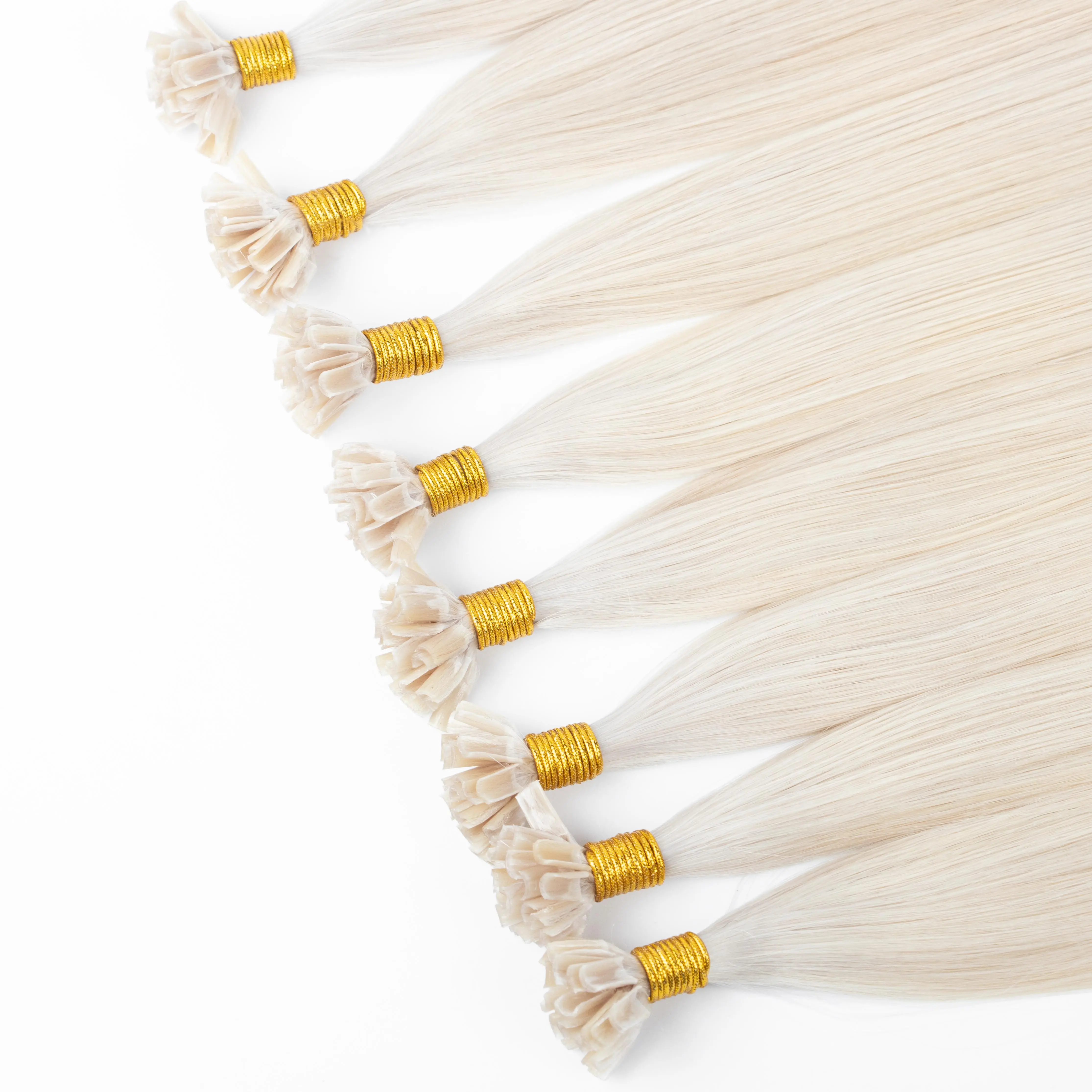 Einzelsp ender blonde Farbe rohe U-Spitze Keratin gebunden Echthaar verlängerungen U-Spitze Haar verlängerungen