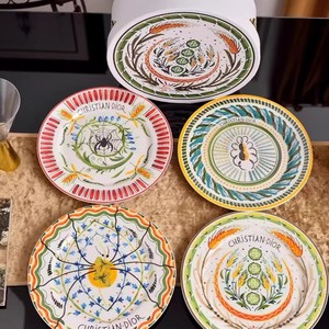 Vente directe d'usine Assiette à dîner en porcelaine <span class=keywords><strong>de</strong></span> Chine pour enfants avec motifs <span class=keywords><strong>de</strong></span> dessins animés représentant le soleil, la lune et les étoiles, un ensemble <span class=keywords><strong>de</strong></span> quatre assiettes - Product Image 1