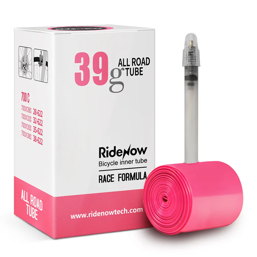 Ridenow TPU tube intérieur 700c 36g tube intérieur ultra léger 45 / 65 / 85mm 700c x18 / 23 / 28 / 30 / 32C pour vélo de route