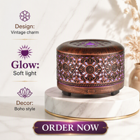 Vente en gros Mini diffuseur d'arôme ultrasonique Portable électrique sans eau parfumé lumière colorée batterie aromathérapie voiture maison hôtel