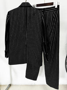 SR2336 Kimshein <strong>Plus</strong> <strong>Size</strong> <strong>Womens</strong> <strong>Clothing</strong> High Fashion <strong>Womens</strong> Loose Trousers Beading Suit Pants <strong>Women</strong> Two Piece Set - Product Image 5