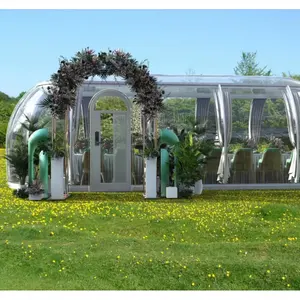 Lucidomes Polycarbonate Dome House Luxury Glamping Resort Hotel PC Bubble Dome House Tent Bathroom Transparent Geodesic Dome