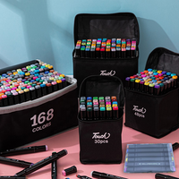 Fabricant Vente en gros Ensemble de stylos à colorier à double pointe 24-262 couleurs Pinceau à alcool à double pointe 6mm Permanent marcadores de arte