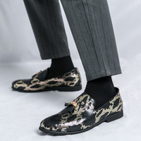 Chaussures plates décontractées pour hommes, antidérapantes, imprimées, à bout pointu, pour la conduite et les soirées, légères et résistantes, printemps-automne