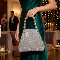 Bolsos de Noche para Mujer, Bolsos de Mano de Lujo con Cristales y Perlas, Almacenamiento Seguro, para Bodas y Fiestas, Elegantes y Glamurosos, con Logotipo Personalizado