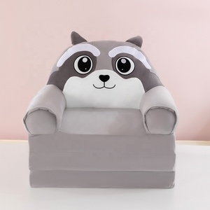 Pieghevole bambino divano schienale poltrona copridivano peluche simpatico cartone animato bambini pigro divano Flip aperto copridivano per soggiorno camera da letto - Product Image 3