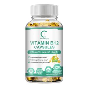 Capsules de vitamine B12, 120 unités, soutient le métabolisme énergétique, l'humeur, le système nerveux, améliore l'immunité, B12 quotidien - Product Image 1
