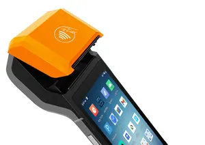 Máquina de terminal Pos de mano Sistema POS Android con impresoras térmicas de 58mm Lector 1D/2D 4G