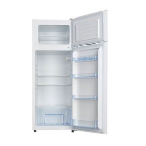 Réfrigérateur blanc à double porte avec congélateur supérieur, 210 L, idéal pour la maison - Product Image 2