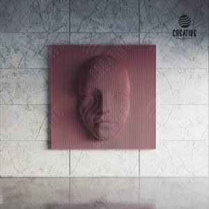 Letrero de Pared Hecho a Mano con Forma de Cara Ondulada, Arte Popular Grabado en Madera Maciza, Personalizable para Espacios Comerciales - Product Image 3