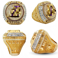 Bague de championnat sportive rotative personnalisée OEM ODM en alliage et cristal avec 21 ans d'expérience d'usine