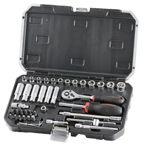 FIXMAN New Style Portable Auto Repair Hand Tools 42pcs Wrench Socket Set Box