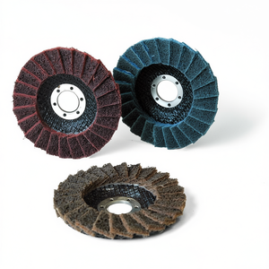 Disques à lamelles Fervi 115 mm pour le conditionnement de surface, le meulage et le polissage des métaux - Product Image 2