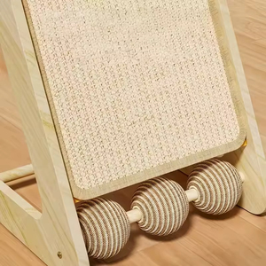 Nuevo diseño: Rascador vertical de madera maciza resistente al desgaste para gatos, juguete para afilar garras, estructura de escalada para interiores. - Product Image 5