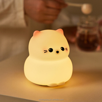 EGOGO-Veilleuse LED moderne et mignonne avec chat, mini lampe de chambre d'enfant, pour décoration de chambre d'enfant, veilleuse pour bébé
