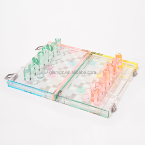 Set di <span class=keywords><strong>Scacchi</strong></span> Moderno in Acrilico Trasparente Lucite, <span class=keywords><strong>Scacchiera</strong></span> Personalizzata <span class=keywords><strong>e</strong></span> Pezzi degli <span class=keywords><strong>Scacchi</strong></span> - Product Image 6