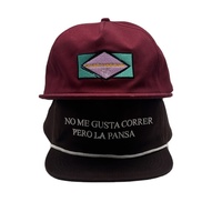 Borduurwerk Logo Lederen Petten Hoeden Buiten Ongestructureerd 5 Paneel Snapback Caps
