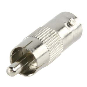 <b>Rca</b> Male To Bnc Female <b>Adapter</b> 50 Ohm Nickel Plated Audio Video Connector - Product Image 1