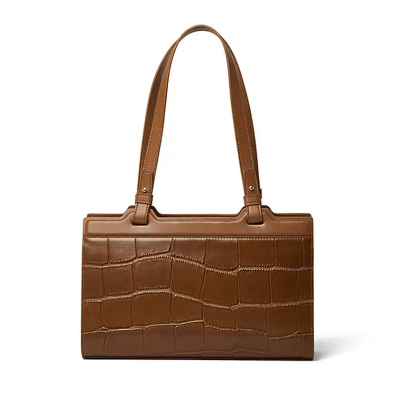 Fashion Shoulder Hand Bags Genuine Leather Rose Gold Ladies Sling Bag fingerprint lock bag Handbags For Girls lady handbag