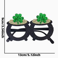 Kleeblatt-Hufeisen-Stil Premium Feiertagsgeschenke St. Patrick's Day Kleeblatt Lustige Cartoon-Brillen Irische Themenbrillen