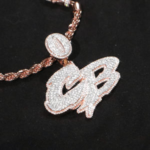 Pingente Personalizado de Moissanite para Homens Joias de Rapper Hip Hop VVS1 Letras de Diamante Nome Pingente Personalizado de Moissanite - Product Image 2